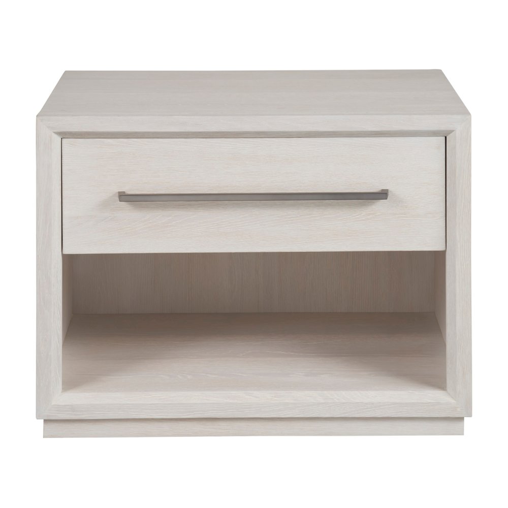 Astrid Drawer Nightstand In White Oak Color. Picture 1