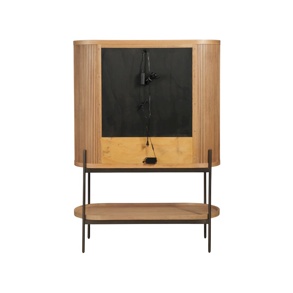 Linnea Bar Cabinet In Natural Oak  Color. Picture 5