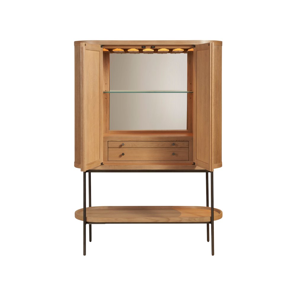 Linnea Bar Cabinet In Natural Oak  Color. Picture 4