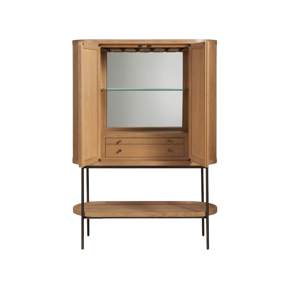 Linnea Bar Cabinet In Natural Oak  Color. Picture 3
