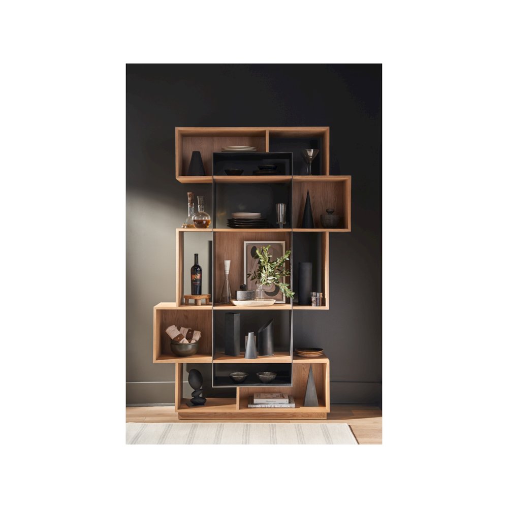 Jaxon Etagere In Natural Oak  Color. Picture 4