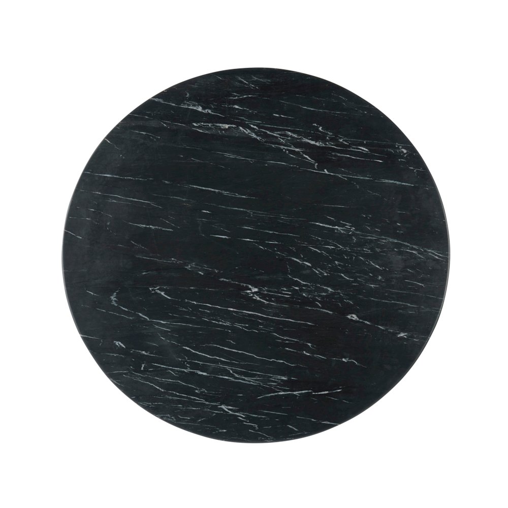 Slate Dining Table In Black Merino/Antique Silver Color. Picture 2