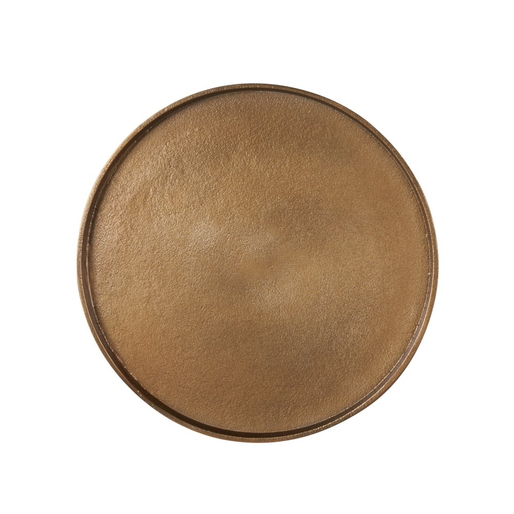 Sienna Martini Table In Cast Aluminum/White Plaster Color. Picture 2