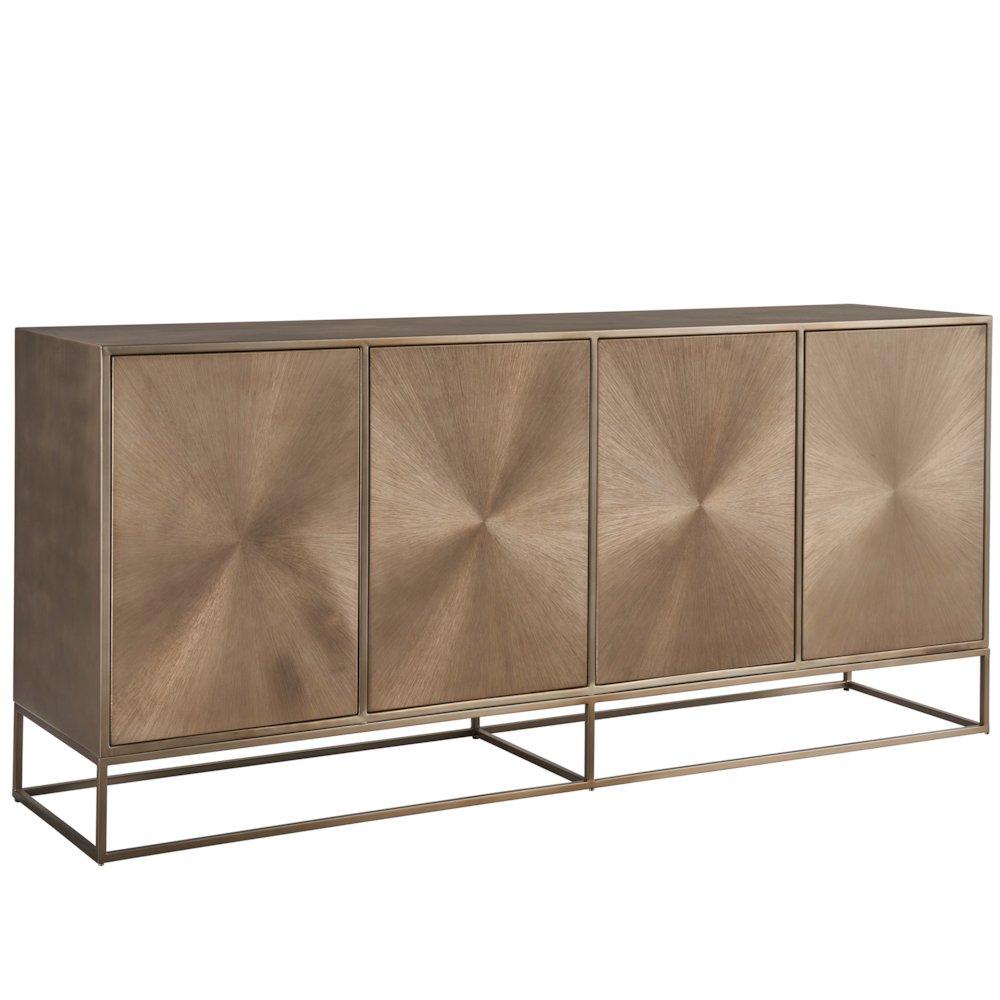 Fusion Credenza In Aged Brass Color. Picture 2