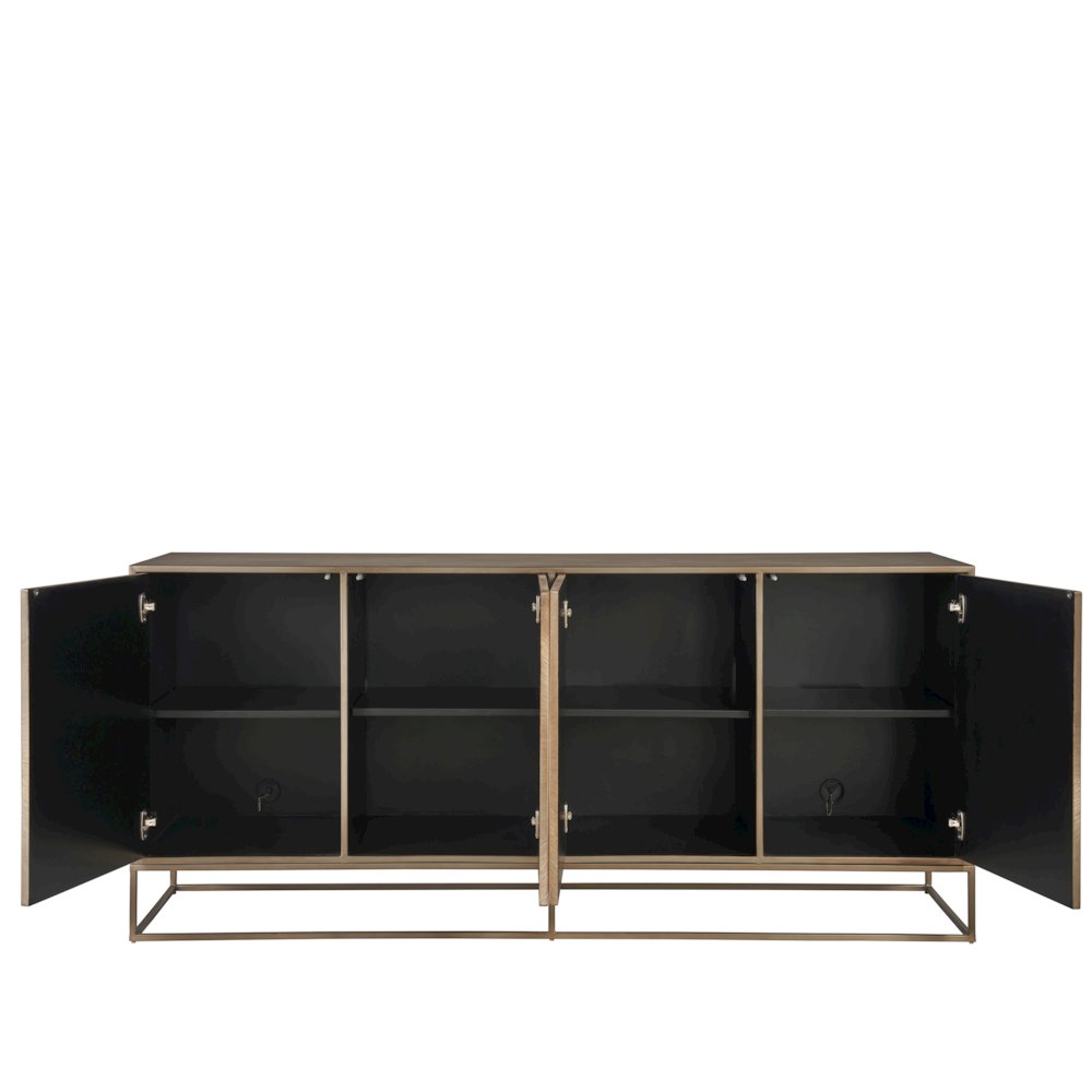 Fusion Credenza In Aged Brass Color. Picture 3