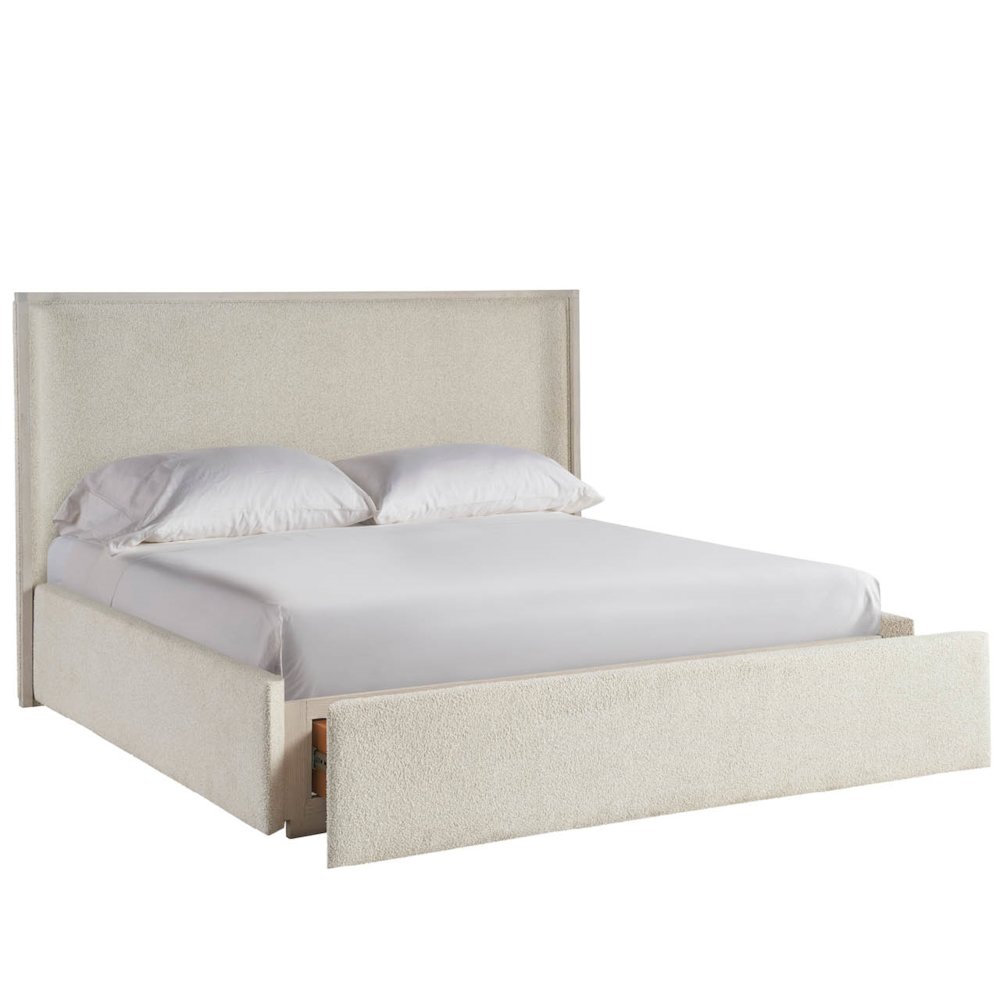 Owen Storage Bed Queen in White Oak Color. Picture 3
