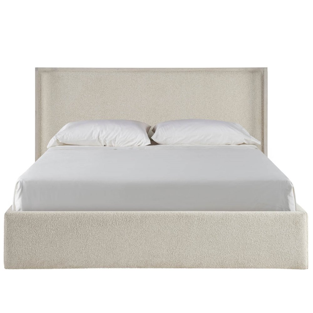 Owen Storage Bed Queen in White Oak Color. Picture 1