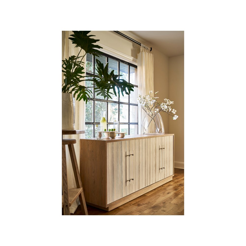 Camden Credenza In White Sand/Sand Dune Color. Picture 5