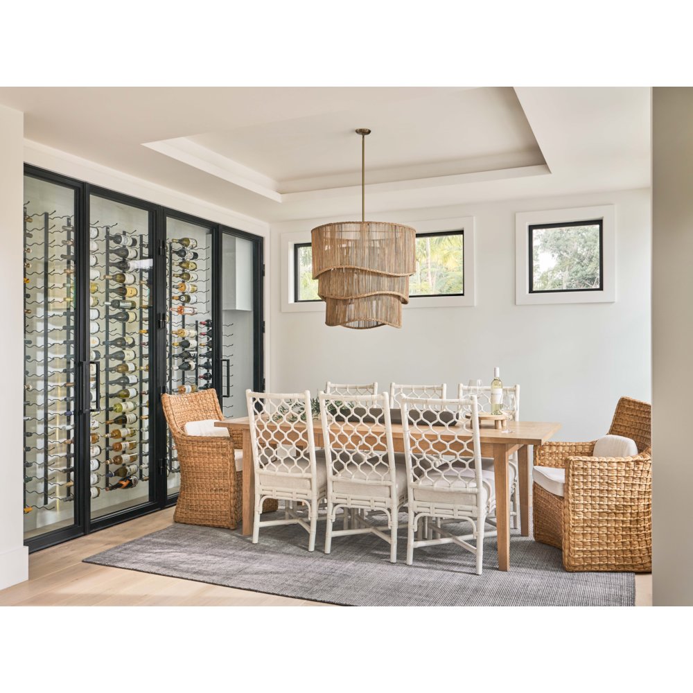 Marco Side Chair Pair In White Rattan Color. Picture 4