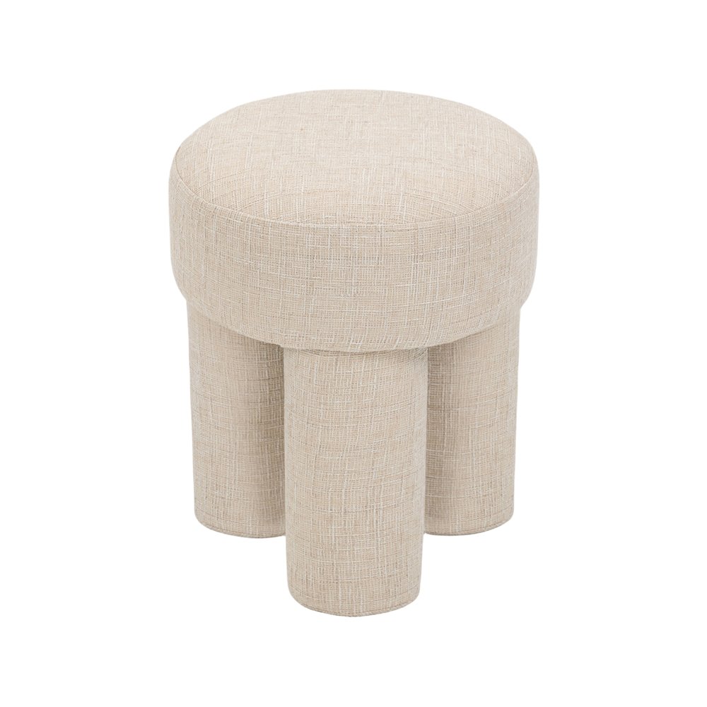Larson Beige Polyester Fabric Ottoman/Stool. Picture 3