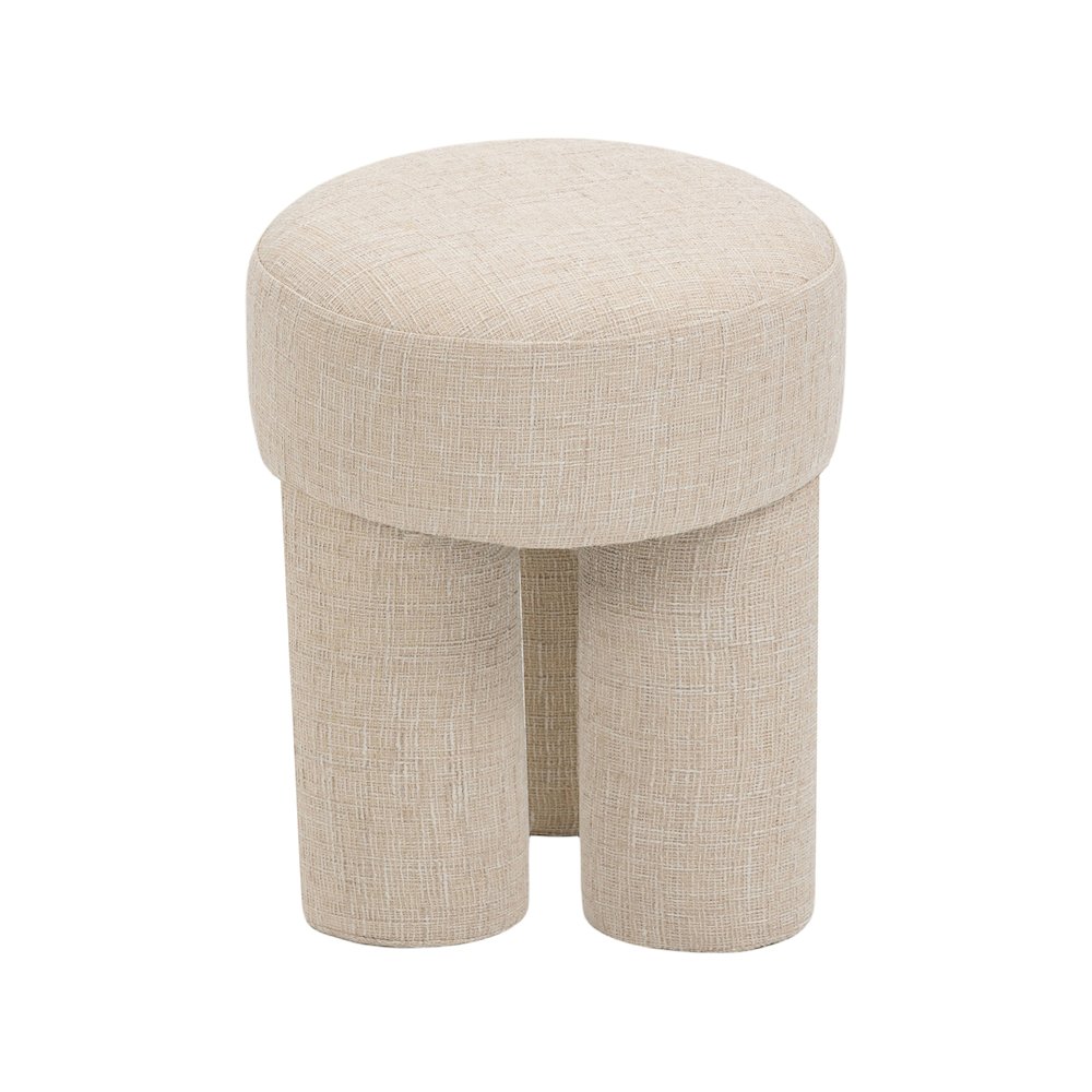 Larson Beige Polyester Fabric Ottoman/Stool. Picture 4
