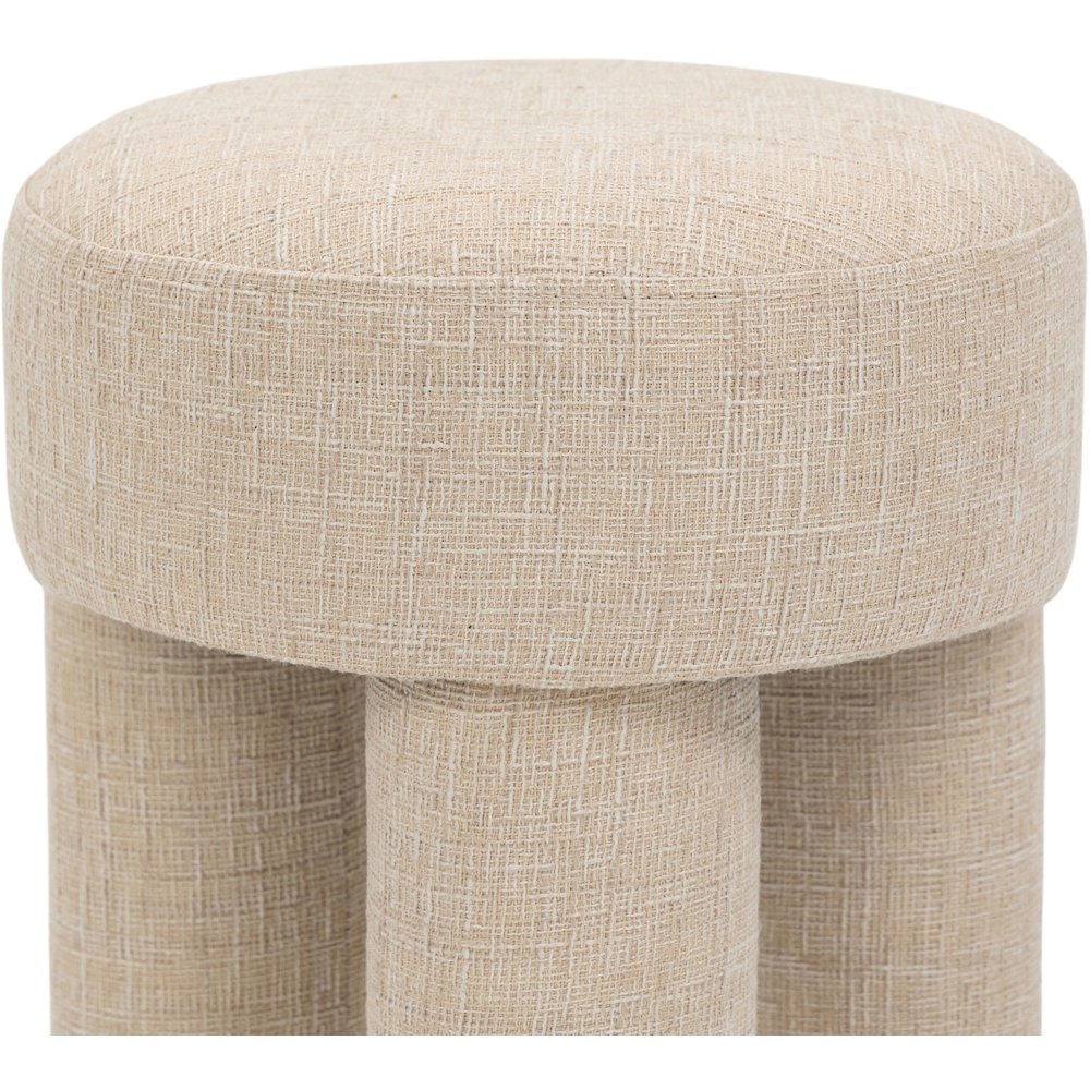 Larson Beige Polyester Fabric Ottoman/Stool. Picture 6