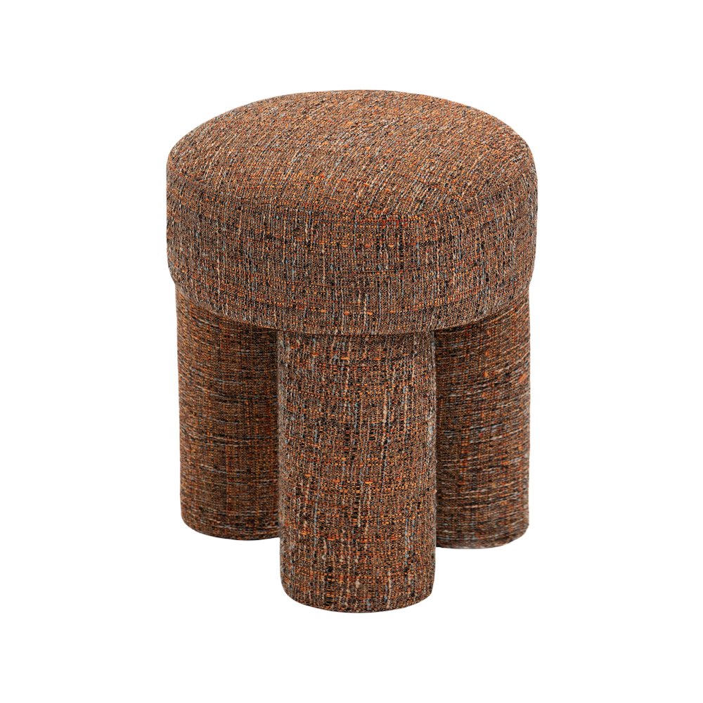 Larson Cognac Polyester Fabric Ottoman/Stool. Picture 3