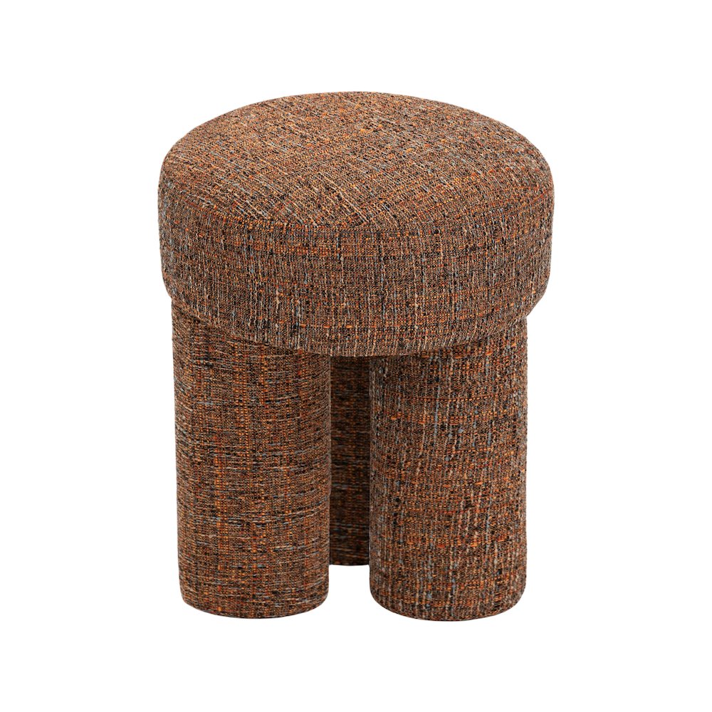 Larson Cognac Polyester Fabric Ottoman/Stool. Picture 4