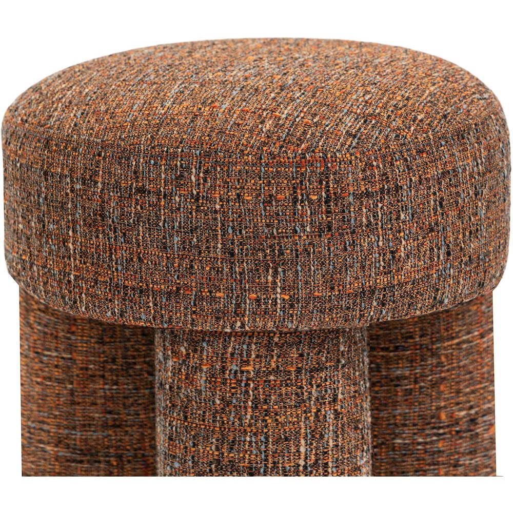 Larson Cognac Polyester Fabric Ottoman/Stool. Picture 6