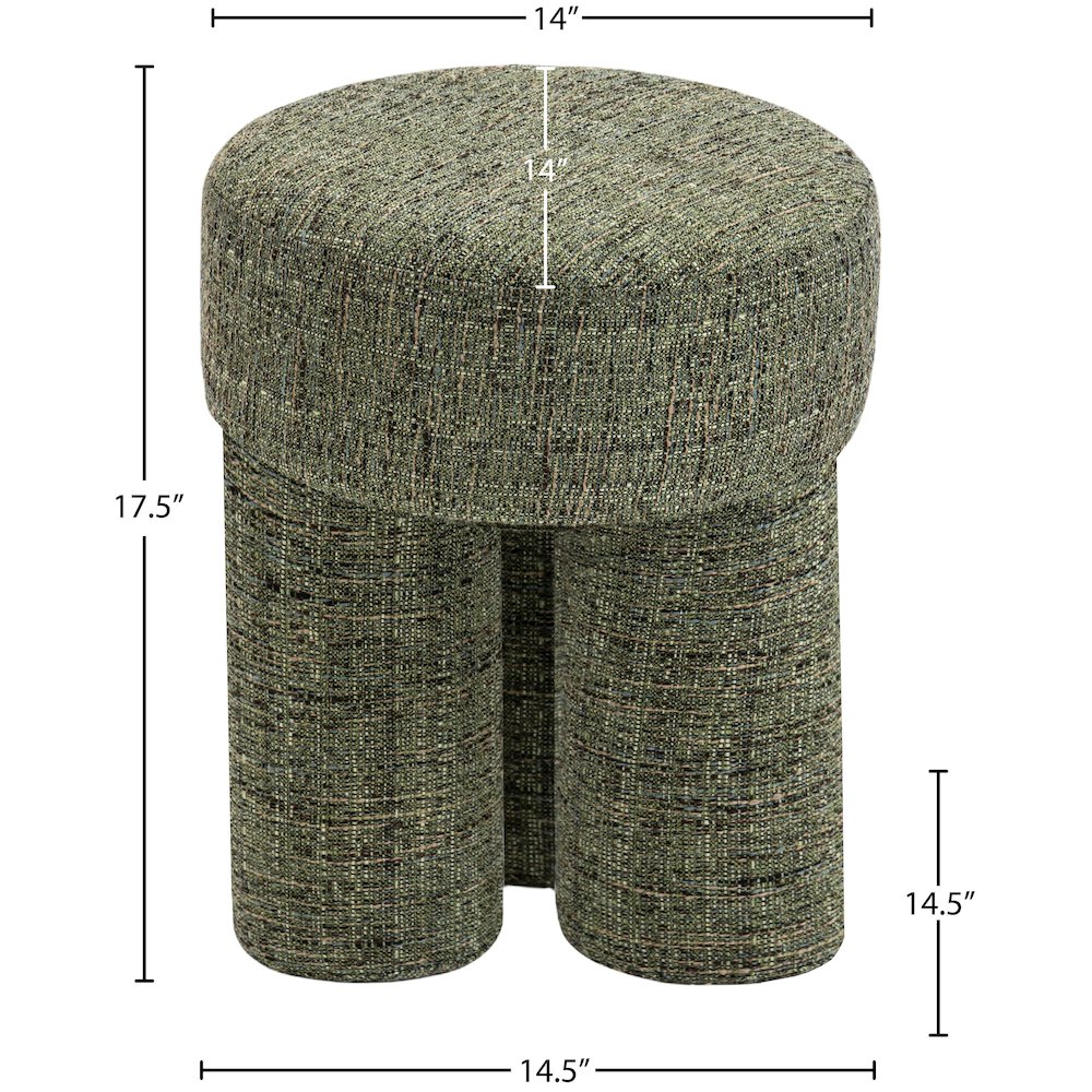 Larson Green Polyester Fabric Ottoman/Stool. Picture 7