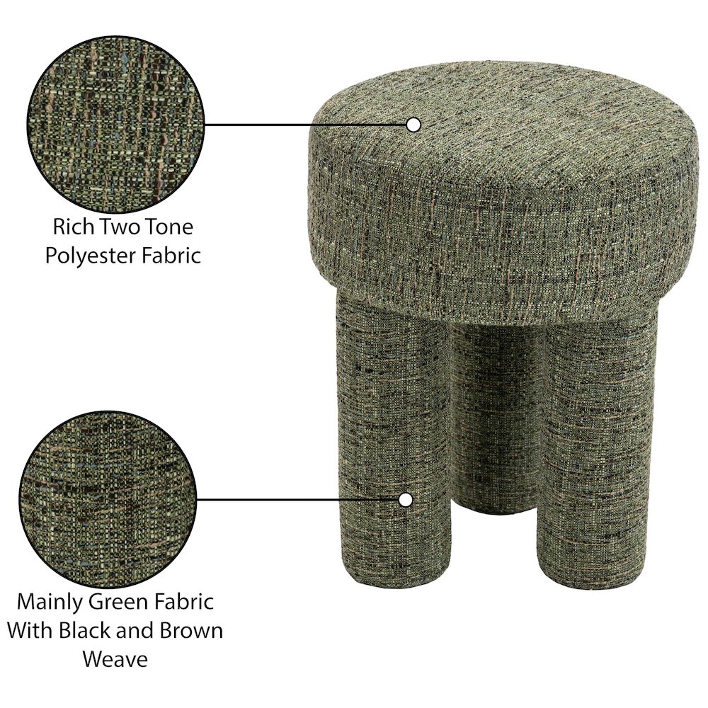 Larson Green Polyester Fabric Ottoman/Stool. Picture 8