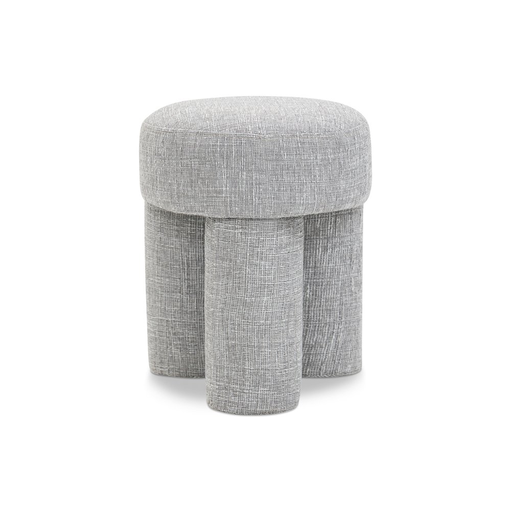 Larson Grey Polyester Fabric Ottoman/Stool. Picture 1