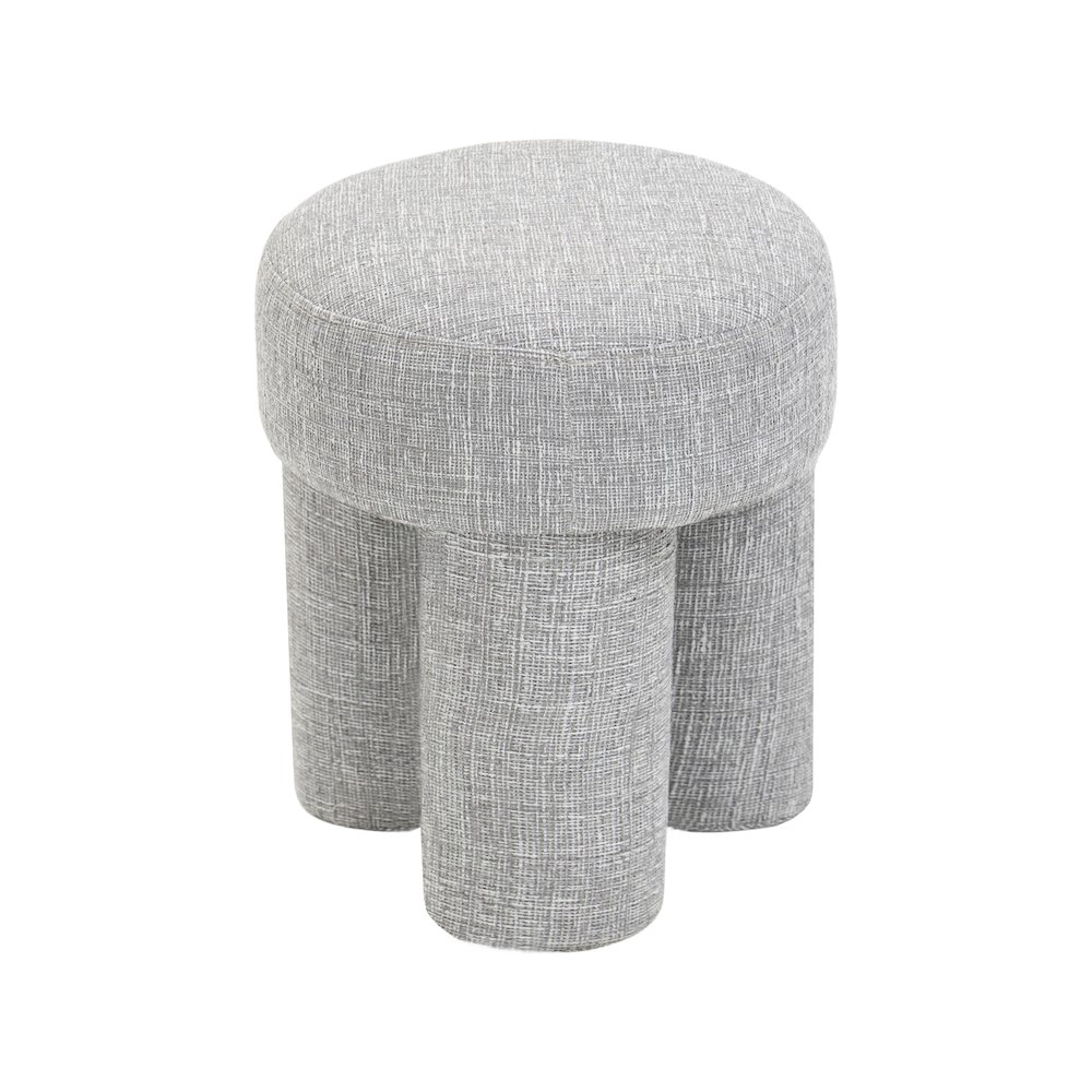 Larson Grey Polyester Fabric Ottoman/Stool. Picture 3