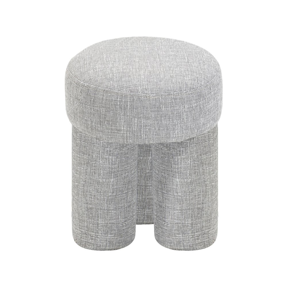 Larson Grey Polyester Fabric Ottoman/Stool. Picture 4