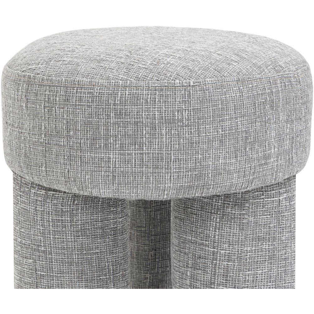 Larson Grey Polyester Fabric Ottoman/Stool. Picture 6