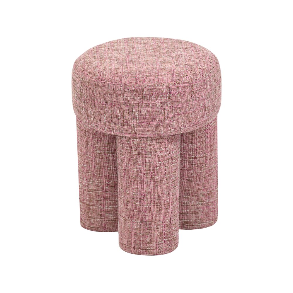 Larson Pink Polyester Fabric Ottoman/Stool. Picture 3