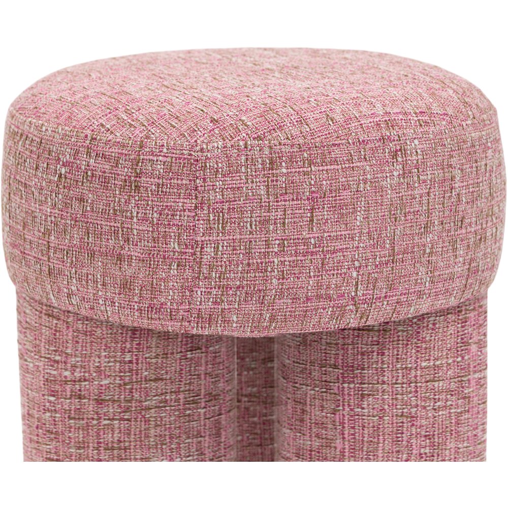 Larson Pink Polyester Fabric Ottoman/Stool. Picture 6