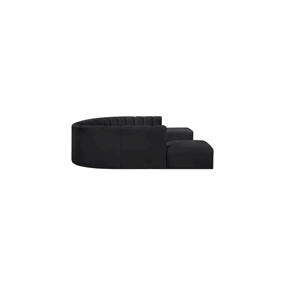 Arc Black Vegan Leather Modular Sofa. Picture 5