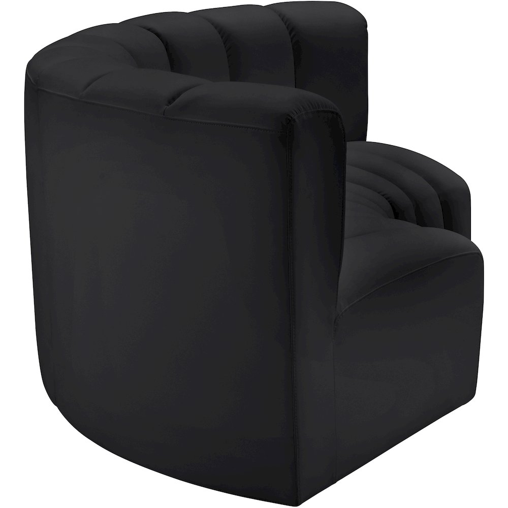 Arc Black Vegan Leather Modular Sofa. Picture 5