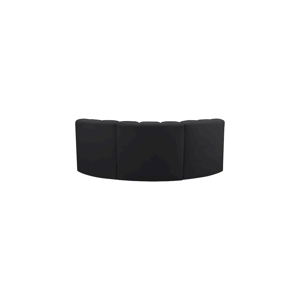 Arc Black Vegan Leather Modular Sofa. Picture 6