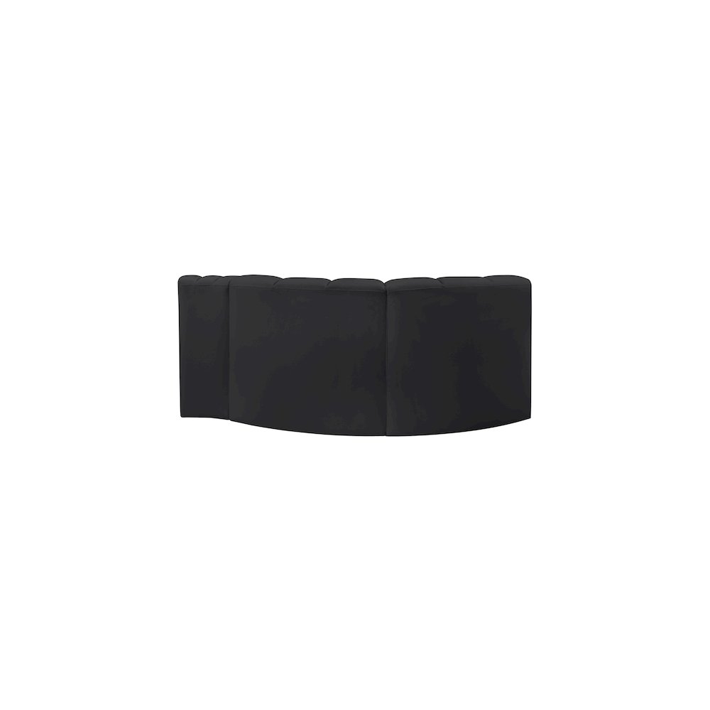 Arc Black Vegan Leather Modular Sofa. Picture 6