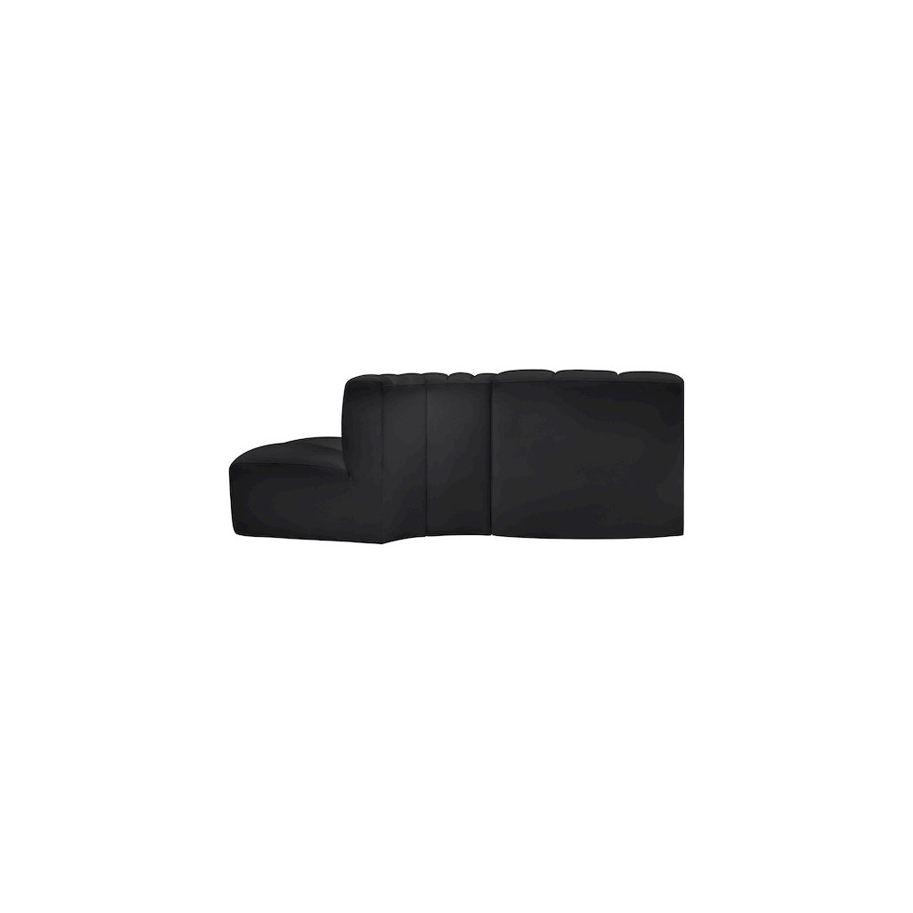Arc Black Vegan Leather Modular Sofa. Picture 5