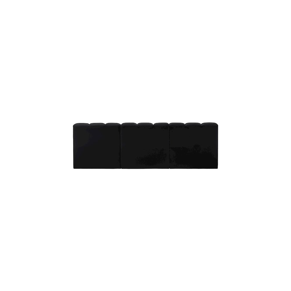 Arc Black Vegan Leather Modular Sofa. Picture 6