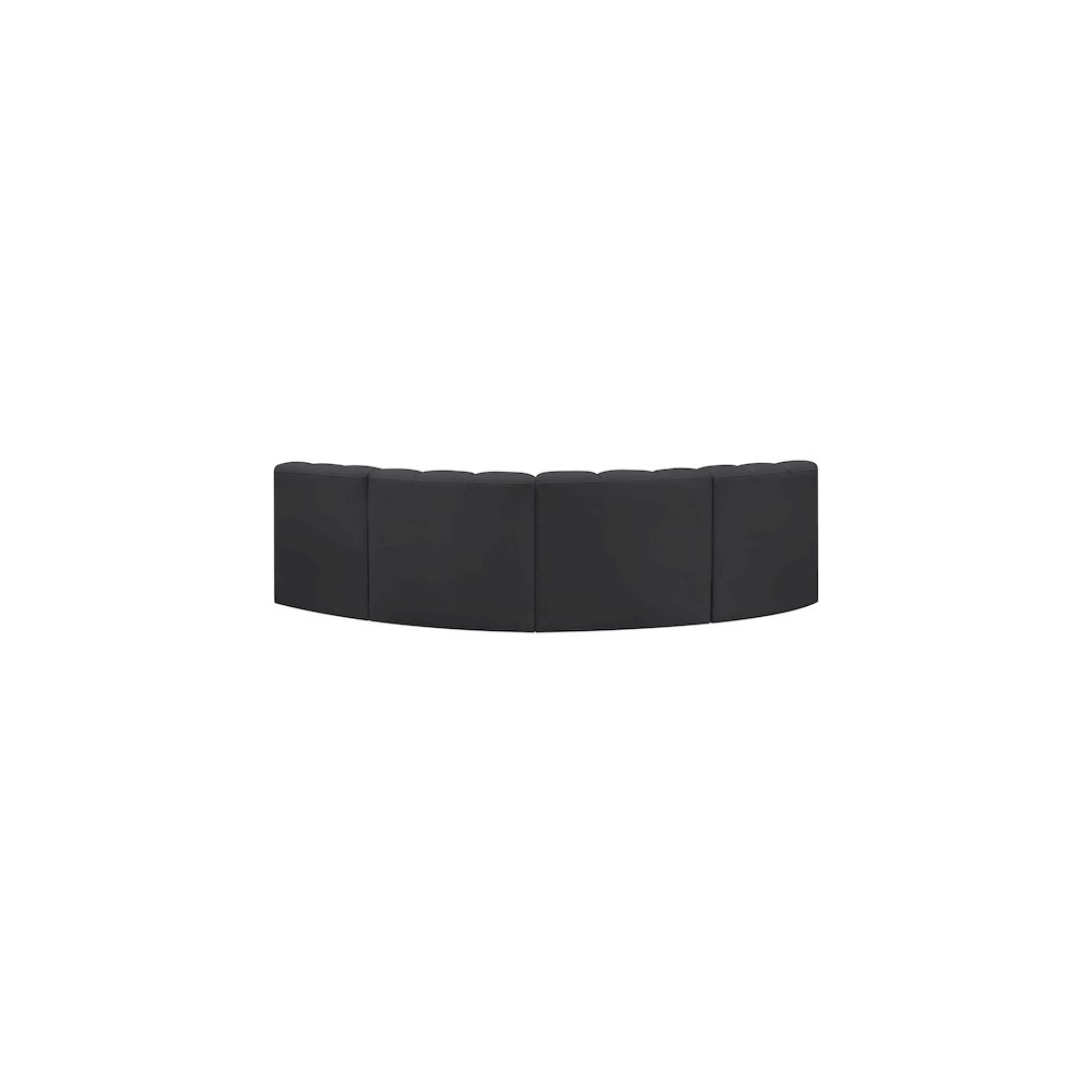 Arc Black Vegan Leather Modular Sofa. Picture 6