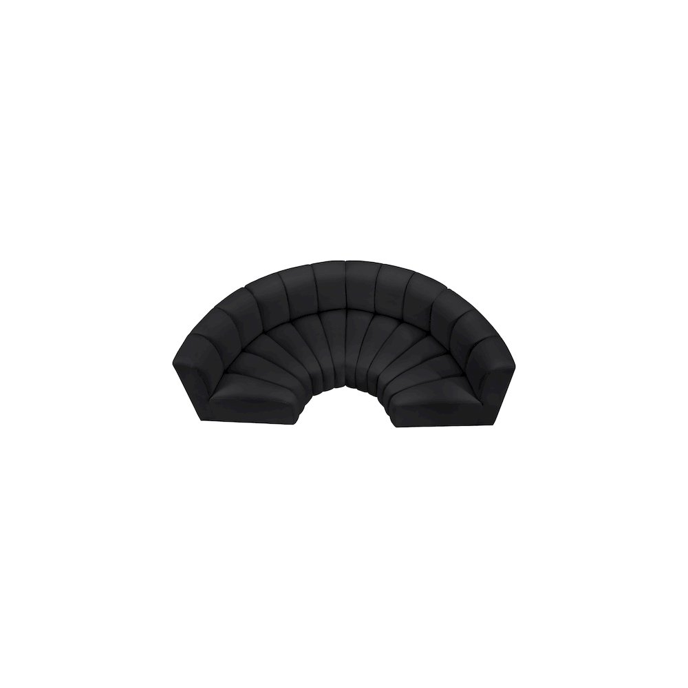 Arc Black Vegan Leather Modular Sofa. Picture 3