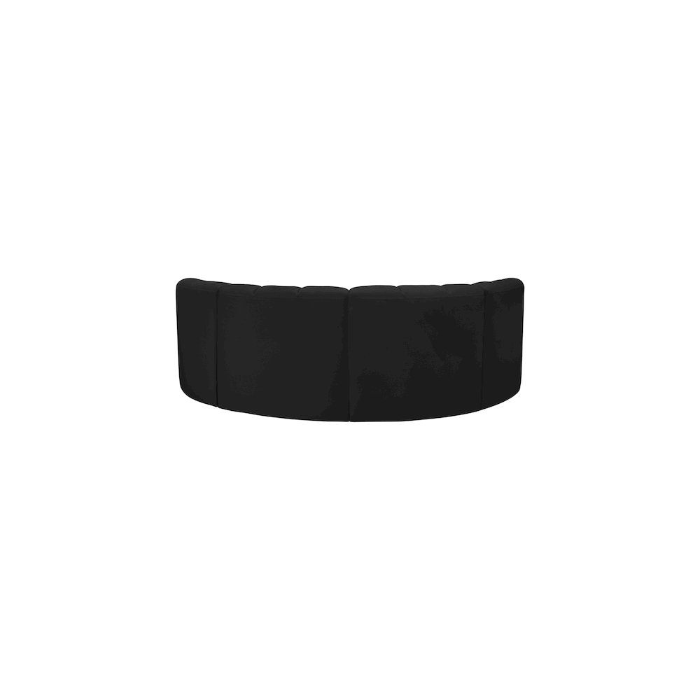 Arc Black Vegan Leather Modular Sofa. Picture 6