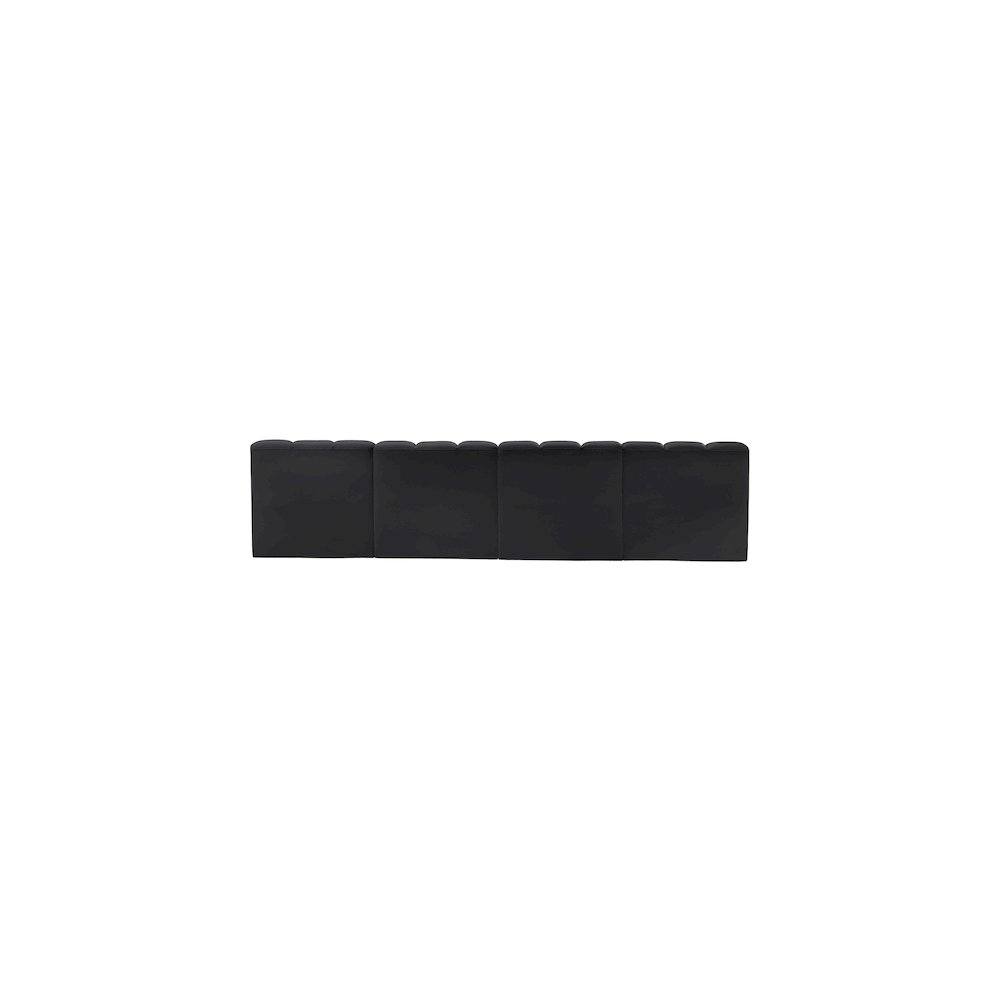 Arc Black Vegan Leather Modular Sofa. Picture 5