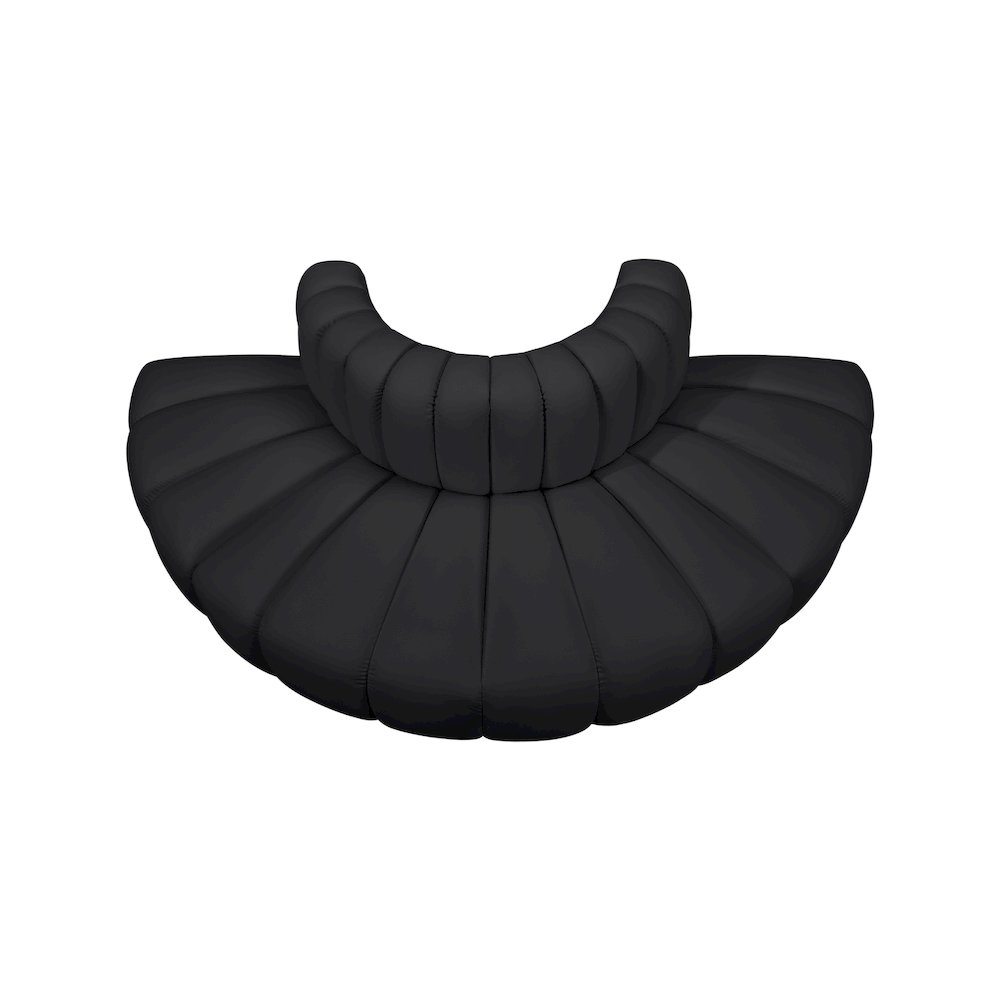 Arc Black Vegan Leather Modular Sofa. Picture 3