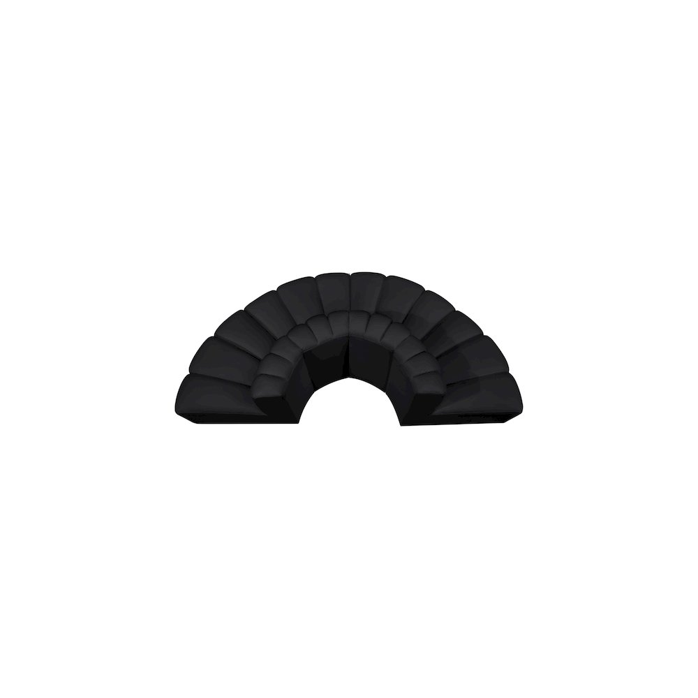 Arc Black Vegan Leather Modular Sofa. Picture 4