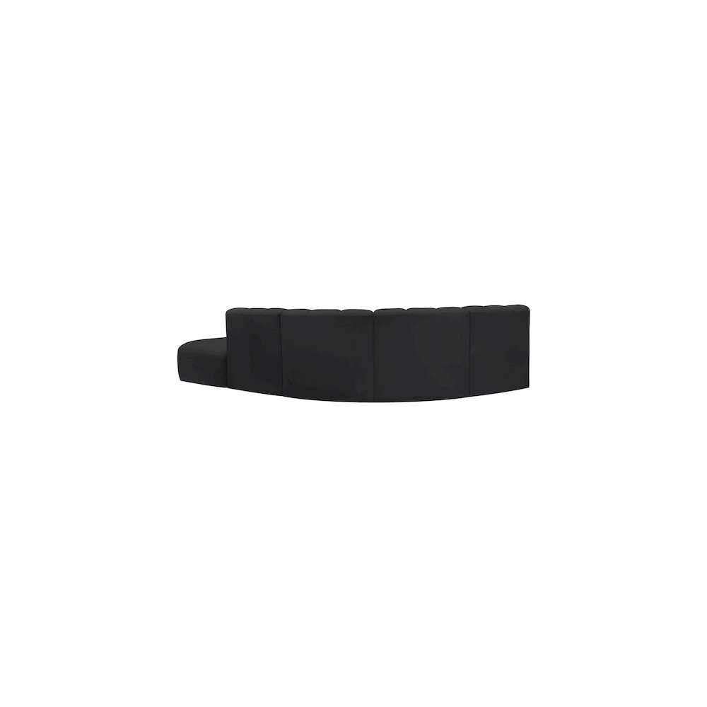 Arc Black Vegan Leather Modular Sofa. Picture 10