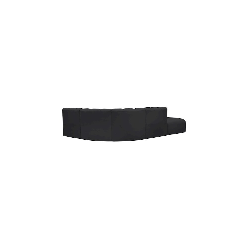 Arc Black Vegan Leather Modular Sofa. Picture 9