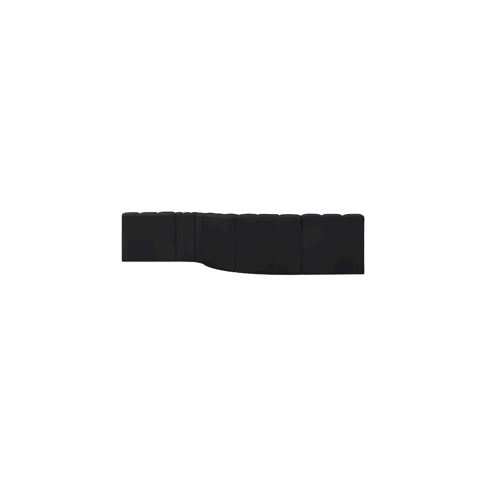 Arc Black Vegan Leather Modular Sofa. Picture 5