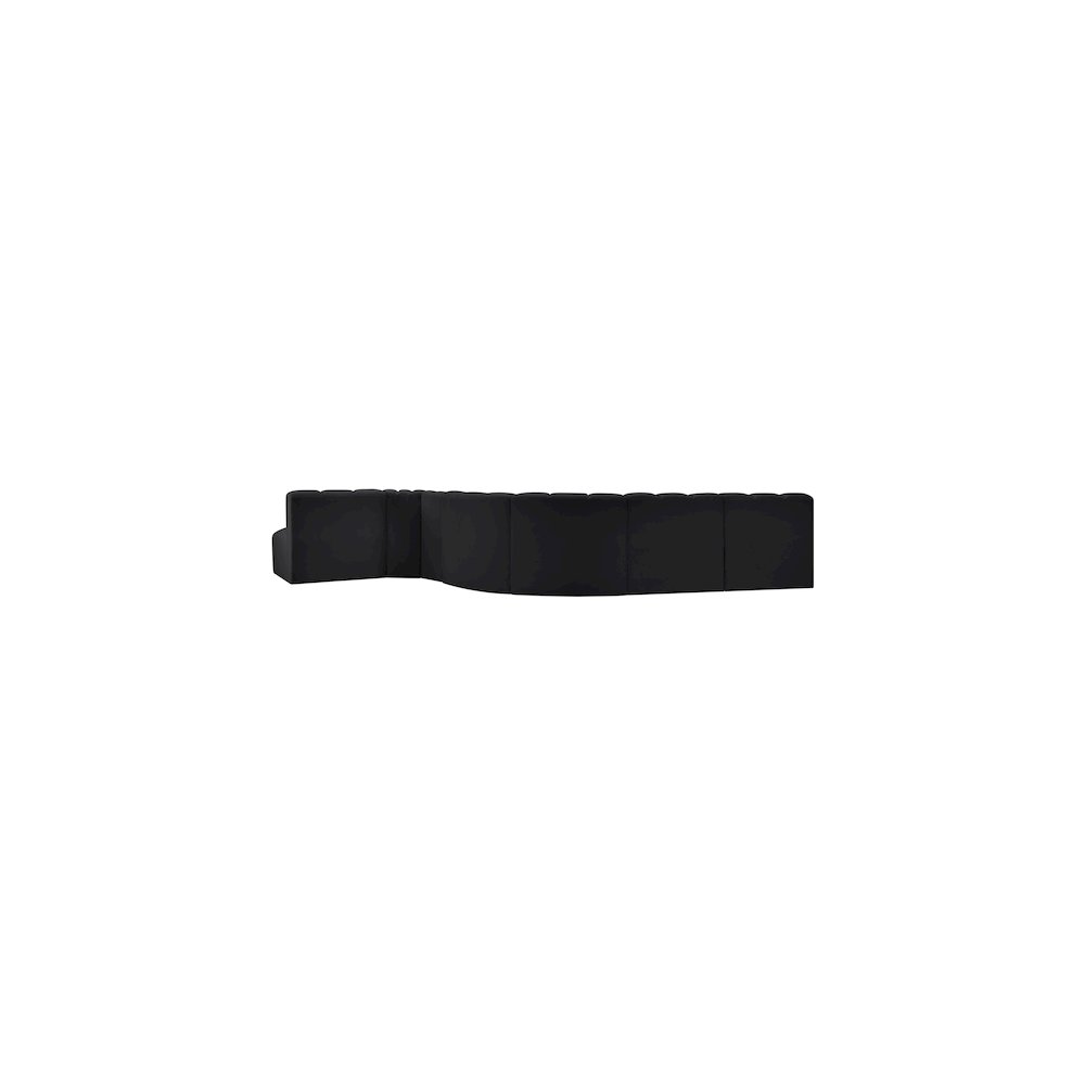 Arc Black Vegan Leather Modular Sofa. Picture 7