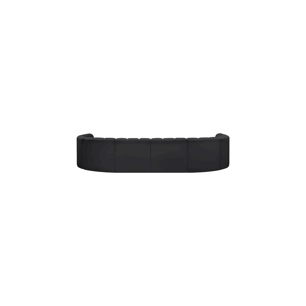Arc Black Vegan Leather Modular Sofa. Picture 7
