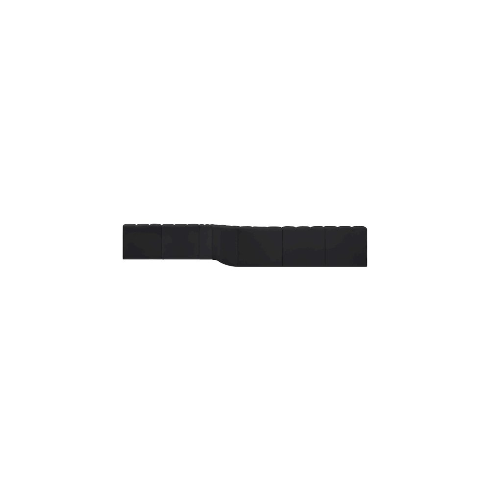 Arc Black Vegan Leather Modular Sofa. Picture 8