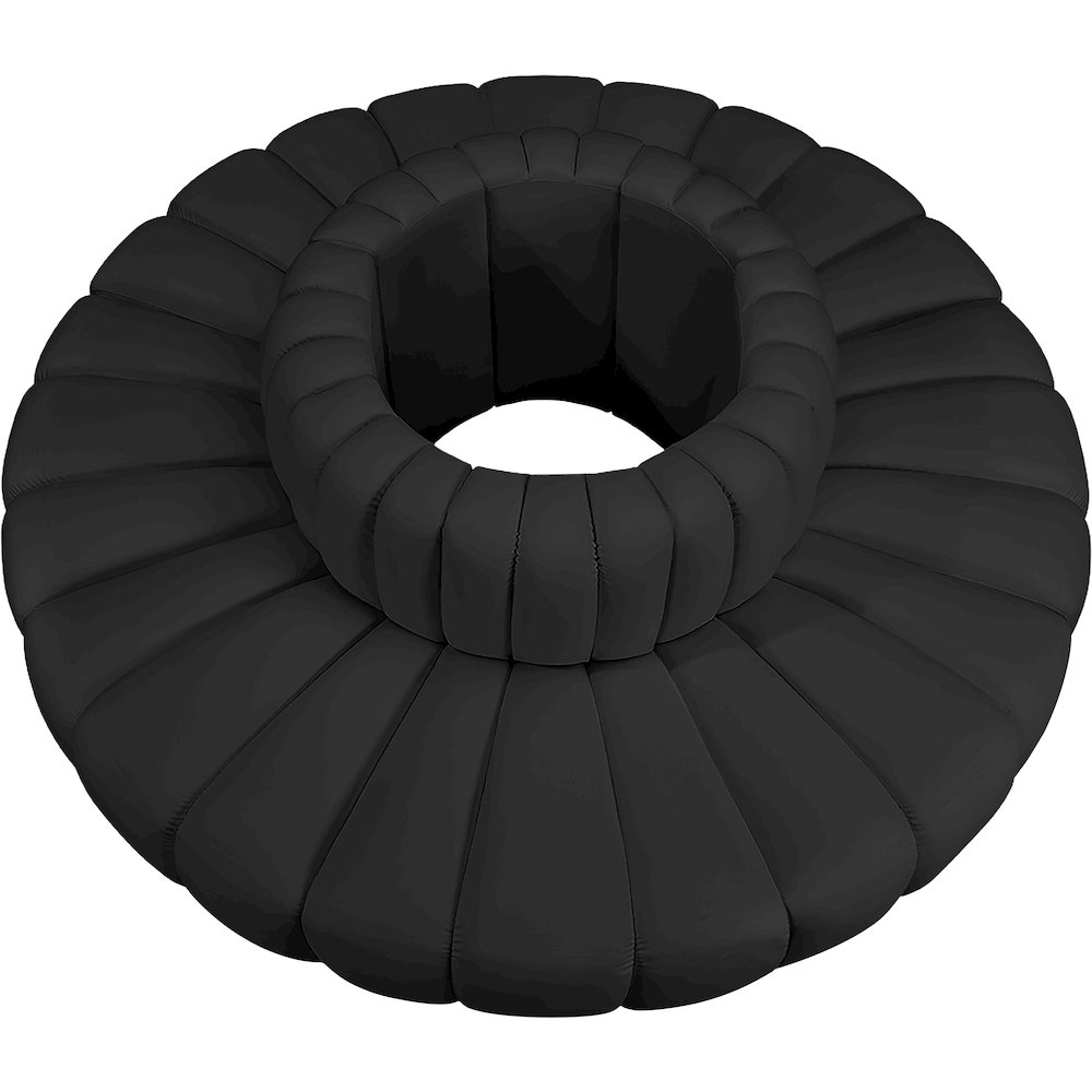 Arc Black Vegan Leather Modular Sofa. Picture 3