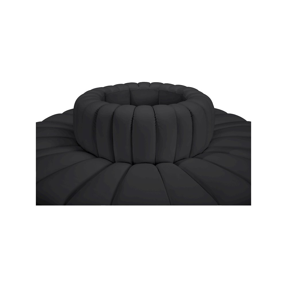 Arc Black Vegan Leather Modular Sofa. Picture 4