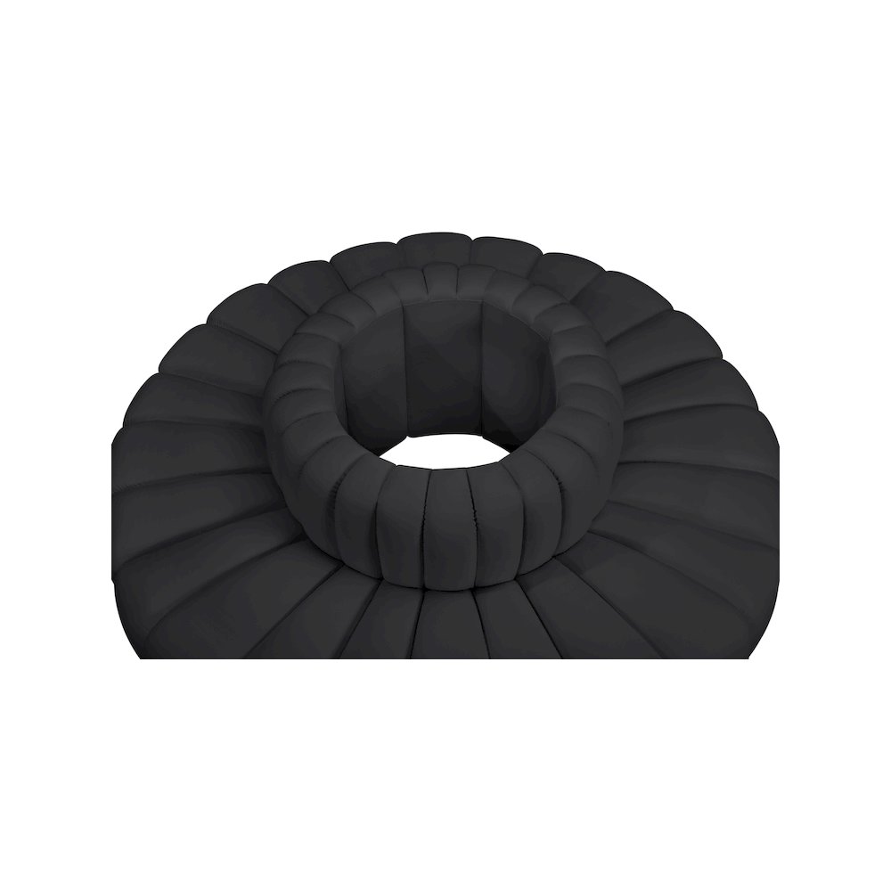 Arc Black Vegan Leather Modular Sofa. Picture 5