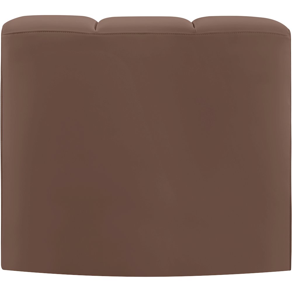 Arc Brown Vegan Leather Curved Corner. Picture 5