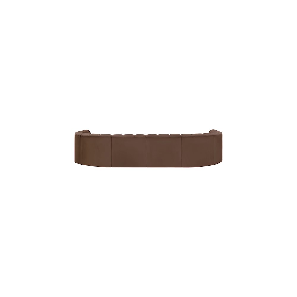 Arc Brown Vegan Leather Modular Sofa. Picture 6